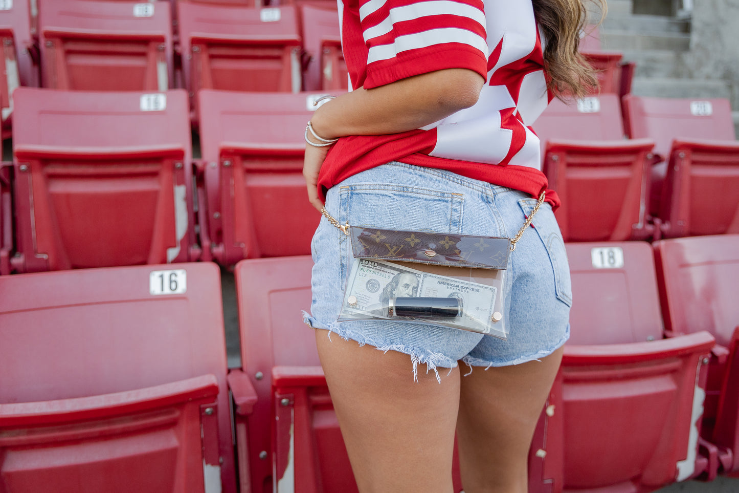 Pro LV Crossbody Clear Purse, Stadium Approved Bag